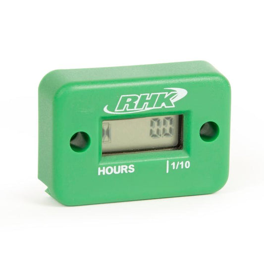 RHK Hour Meter With Mounting Bracket - Green
