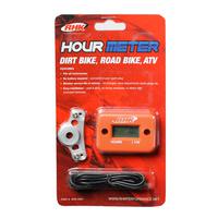 RHK Hour Meter with Mounting Bracket - Orange