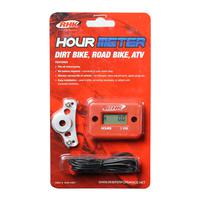 RHK Hour Meter With Mounting Bracket - Red
