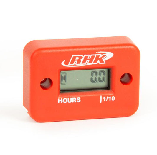 RHK Hour Meter With Mounting Bracket - Red