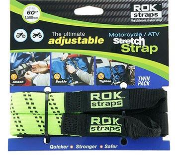 Rok Straps Adjustable Hi Vis - Black 2 Pack Heavy Duty