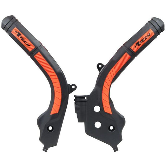 Rtech Frame Protectors - Black / Orange