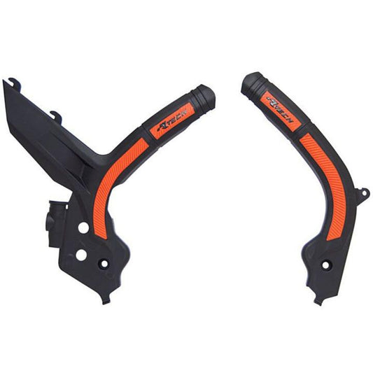 Rtech Frame Protectors - Black / Orange