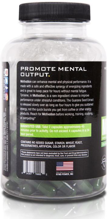 Ryno Power Motivation Capsules 60Pk