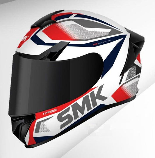 SMK Typhoon Helmet - Thorn Matt White Red Grey Ma136