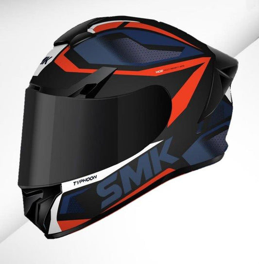 SMK Typhoon Helmet - Thorn Matt Black Orange Grey Ma276