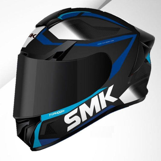 SMK Typhoon Helmet - Thorn Matt Black Blue White Ma251