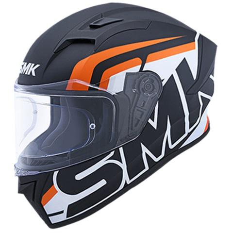SMK Stellar Stage Helmet - Black / White / Orange Ma217