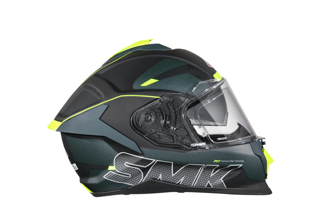 SMK Titan Helmet - Firefly Ma284 Matt Black Green Yellow
