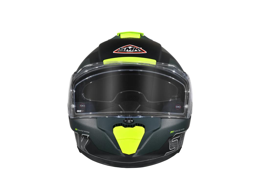 SMK Titan Helmet - Firefly Ma284 Matt Black Green Yellow