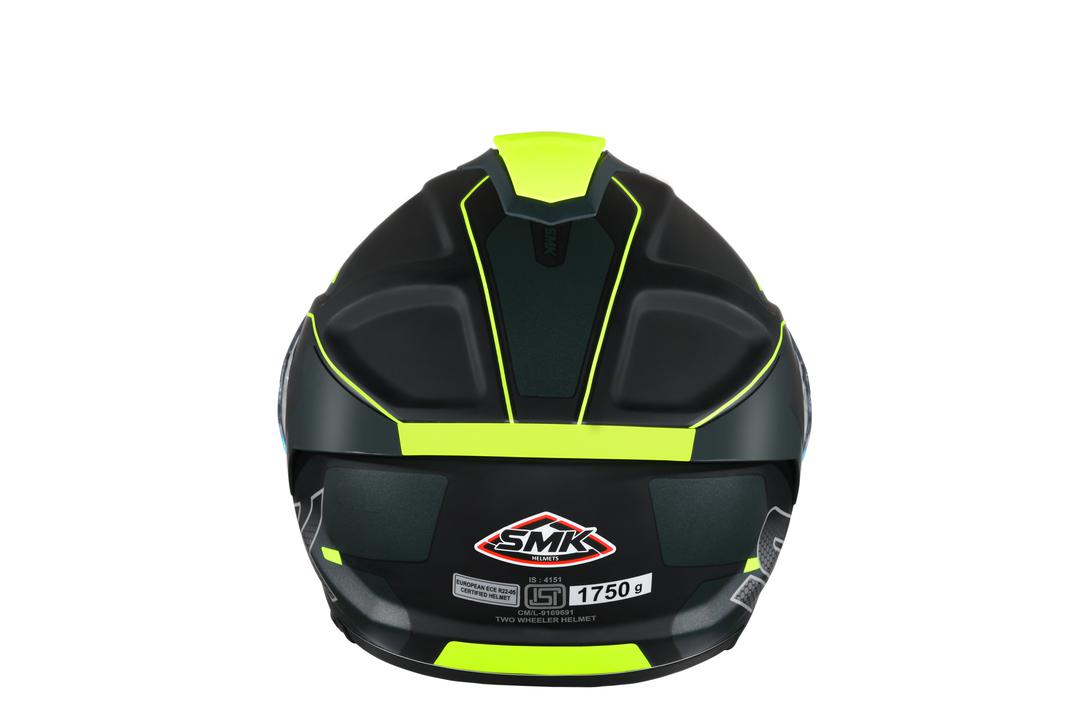SMK Titan Helmet - Firefly Ma284 Matt Black Green Yellow