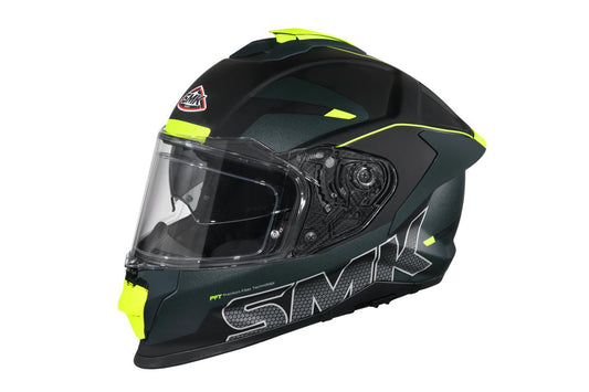 SMK Titan Helmet - Firefly Ma284 Matt Black Green Yellow