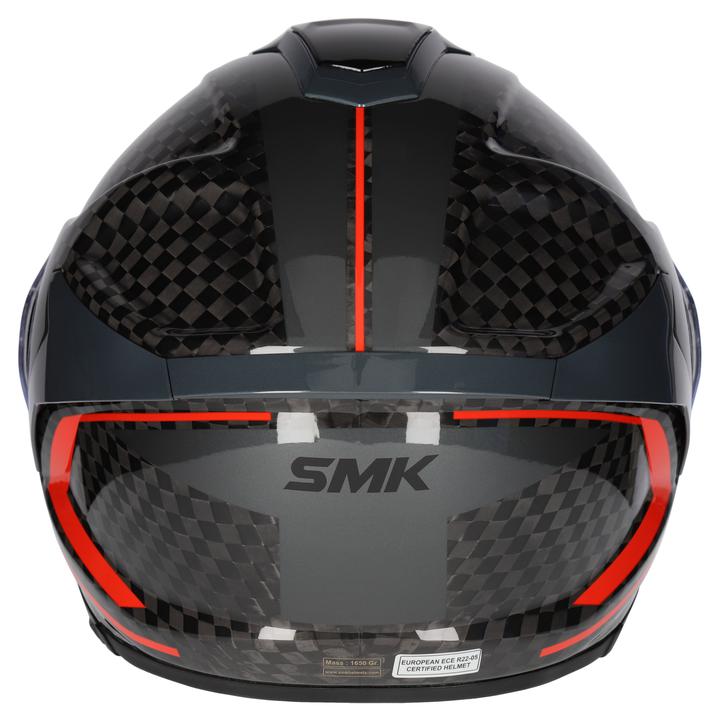 SMK Titan Carbon Helmet Nero Gl263Helmet - Black / Grey / Red