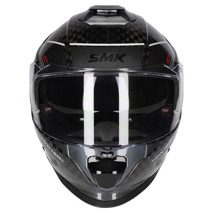 SMK Titan Carbon Helmet Nero Gl261Helmet - Black / Grey / White