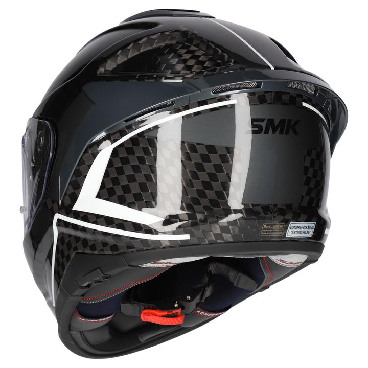 SMK Titan Carbon Helmet Nero Gl261Helmet - Black / Grey / White