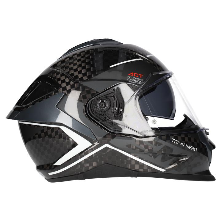 SMK Titan Carbon Helmet Nero Gl261Helmet - Black / Grey / White