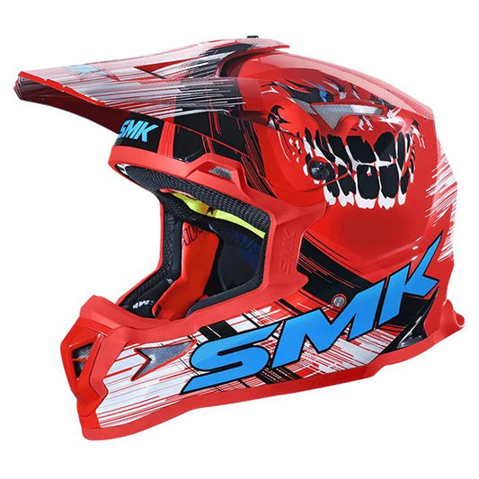 SMK Allterra Helmet - Smiley Gl315 Red White Blue