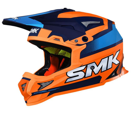SMK Allterra Helmet - X-Throttle (Ma575) Blue Orange