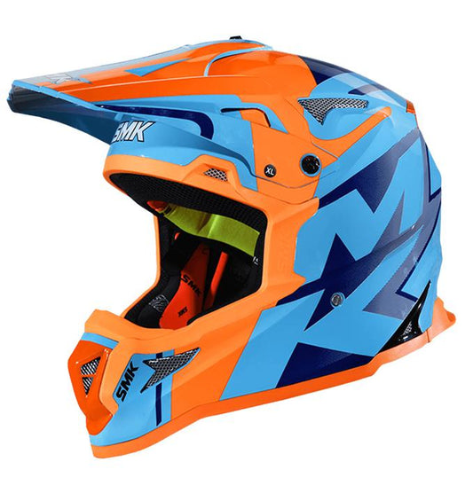 SMK Allterra Helmet - X-Power (Gl557) Blue Orange