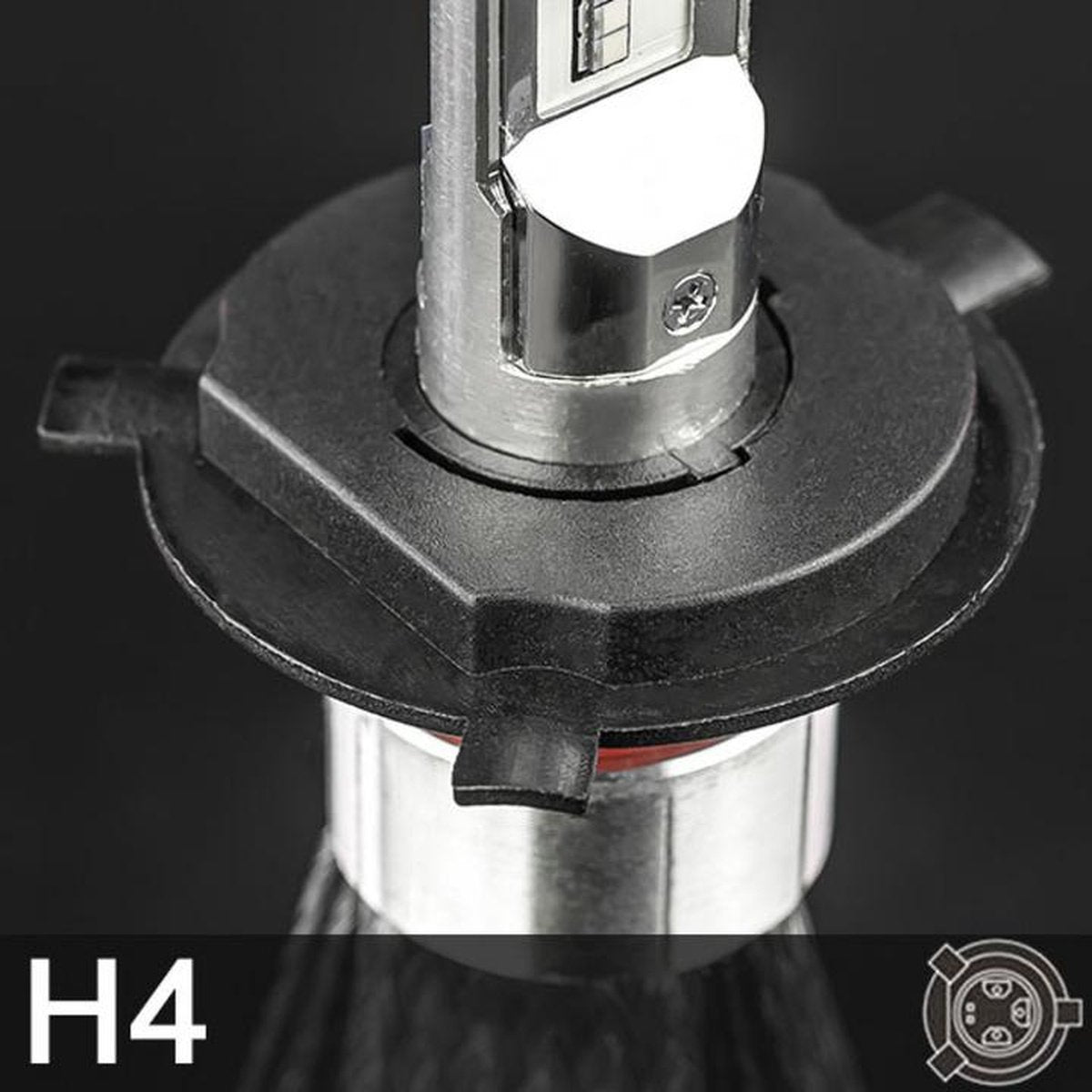 Stedi H4 Copper Head LED Headlight Globes Pair