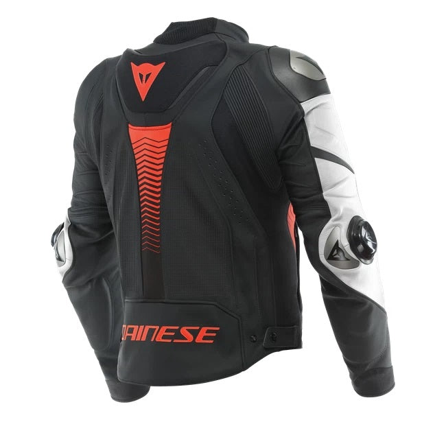 Dainese Super Speed 4 Leather Perforated Jacket - Black Red White