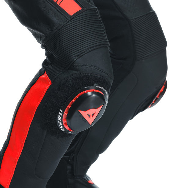 Dainese Super Speed Perforated Leather Pants - Black / White Red