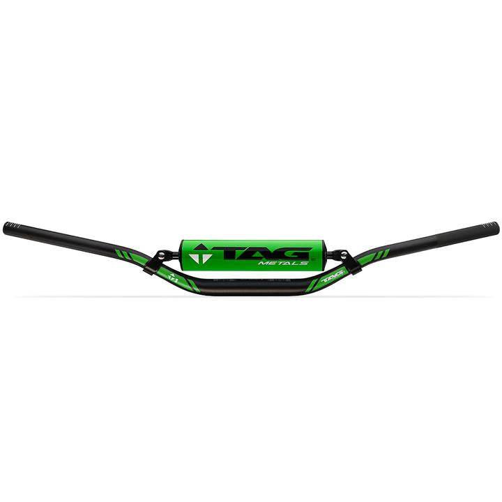 Tag T1 Tapered Factory Bend Handlebar With Cross Bar - Green