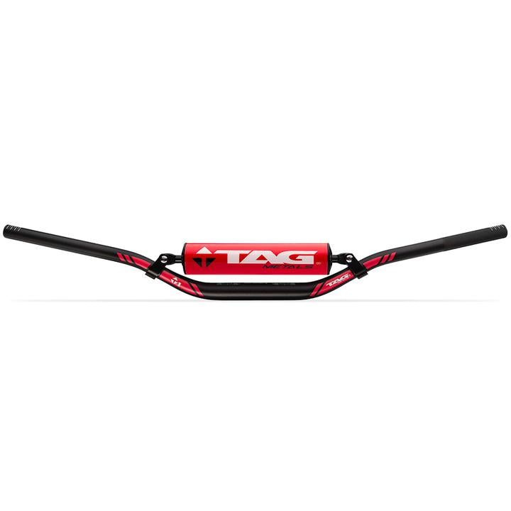 Tag T1 Tapered Low Factory Bend Handlebar With Cross Bar - Red