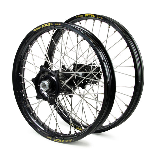 Yamaha Talon / Excel Snr MX Black Rims / Black Hubs Wheel Set YZ 125-250 2008-16, YZF 250 2007-08, YZF450 2008 (21X1.6 / 19X2.15)