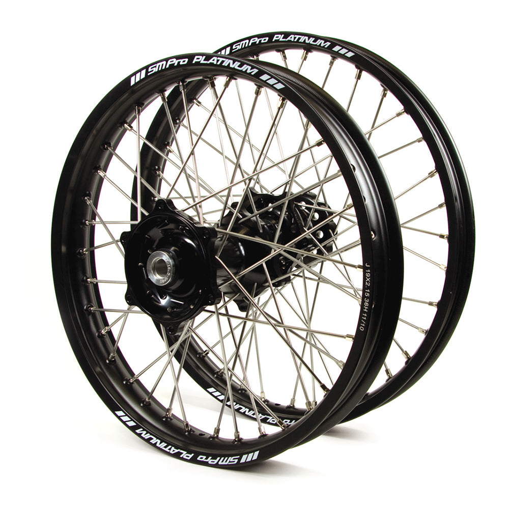 Yamaha Talon / Platinum Snr MX  Black Rims / Black Hubs Wheel Set YZ 125-250 2002-07, YZF 250 2002-06, YZF426-450 2002-07 (21 / 19X2.15)