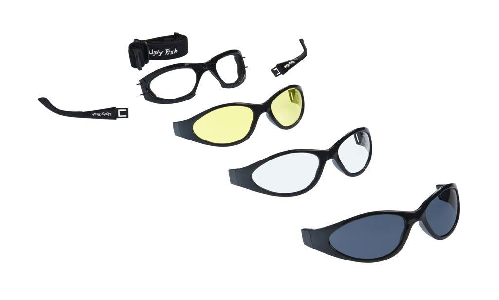 Ugly Fish Slim - Matt Black Frame, 3Pk Lens