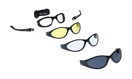 Ugly Fish Slim - Matt Black Frame, 3Pk Lens