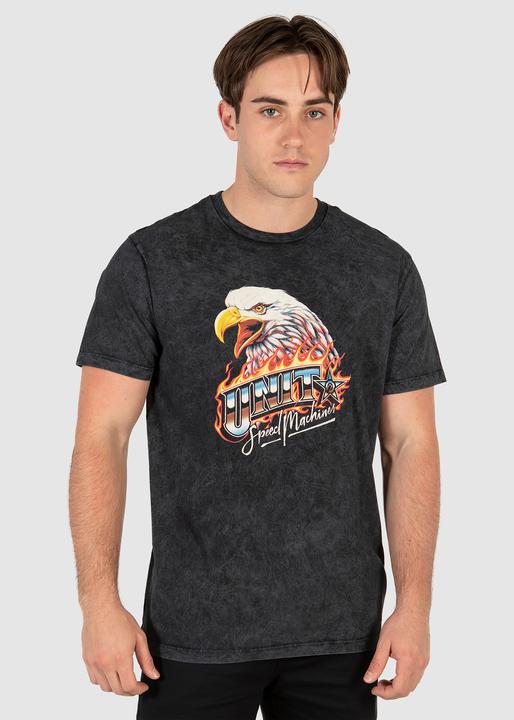 Unit Mens Tee Speed Machines Stonewash Black