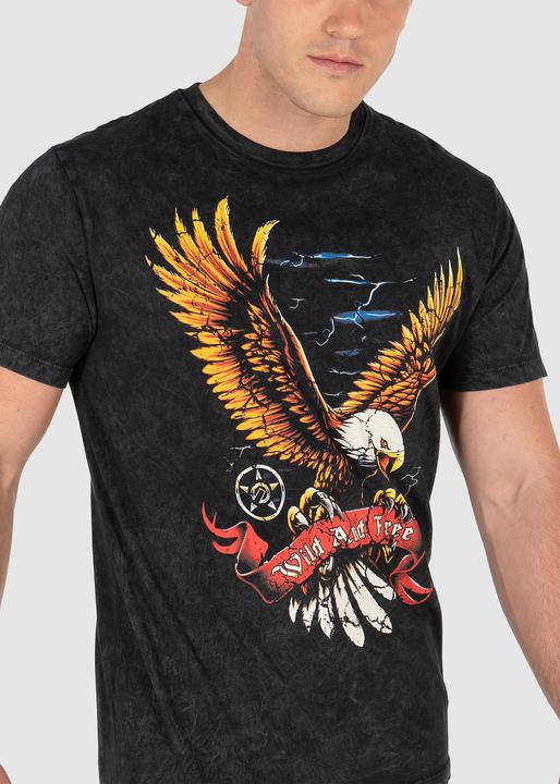 Unit Wild & Free Men's Tee - Stonewash Black