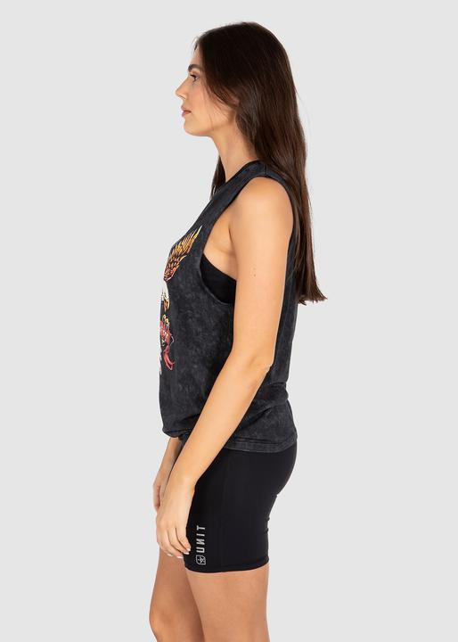 Unit Wild & Free Women's Muscle Tee - Stonewash Black