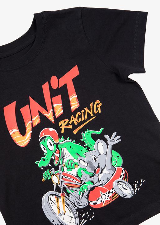 Unit Kids Tee Dual Racer - Black