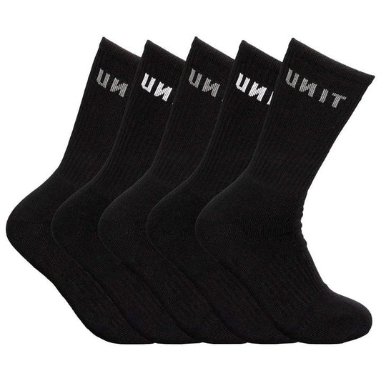 Unit Respond Bamboo Socks 5Pk - Black