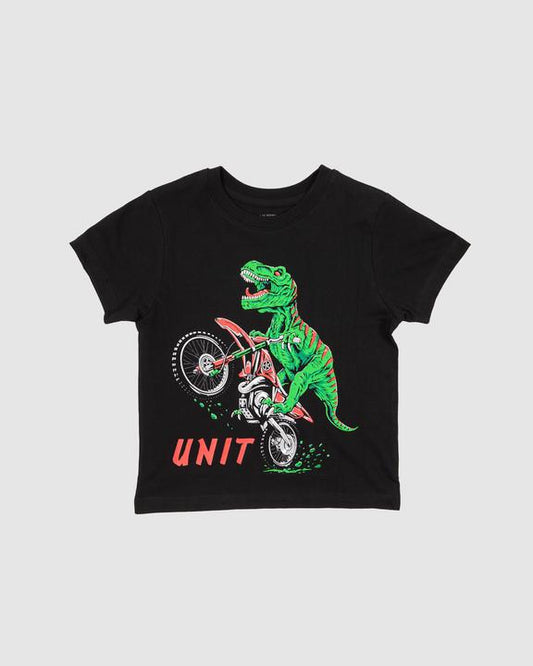 Unit 2021 Jurassic Kids Tee - Black