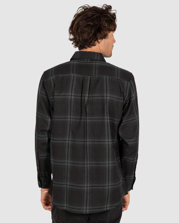 Unit Newtown Men's Flannel Shirt - Black