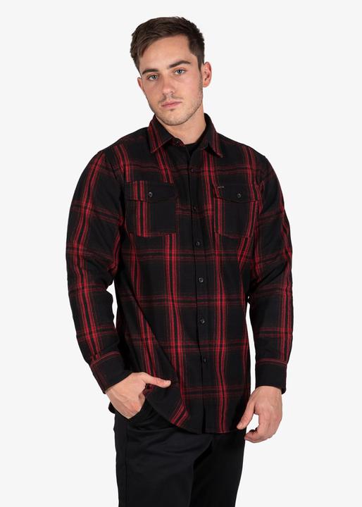 Unit Newtown Men's Flannel Shirt - Red