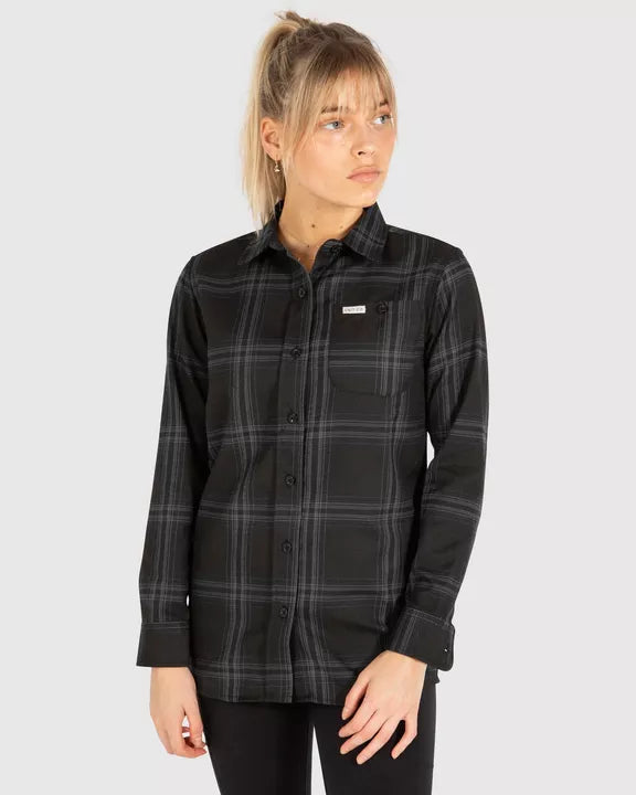 Unit 2022 Women's Shirt Flannel Fraser - Black