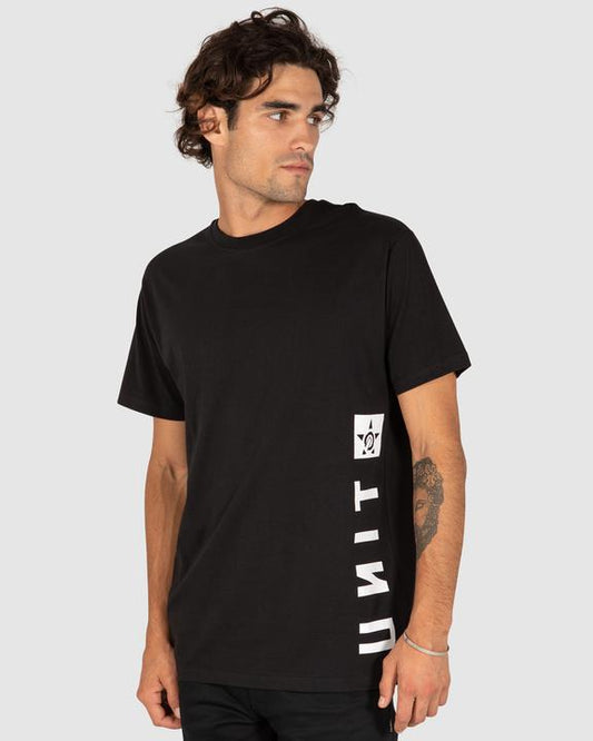 Unit Mens Tee Laser Black White