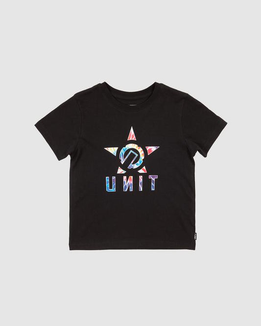 Unit Kids Tee Sky Dye Black White