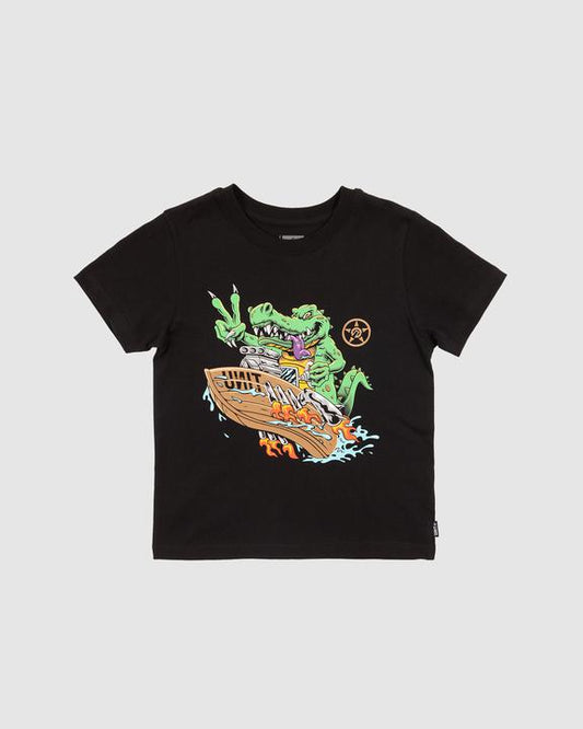 Unit Kids Tee -Swamp - Black / White