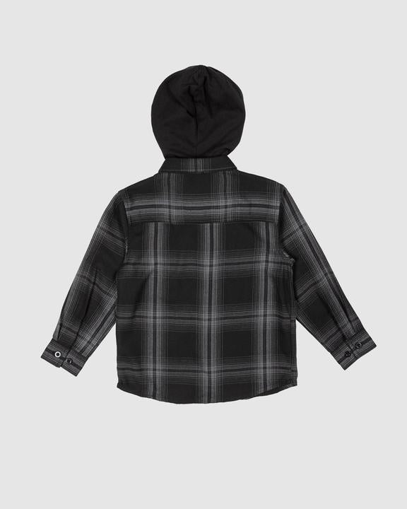 Unit Youth Chester Hood Shirt - Black / Grey