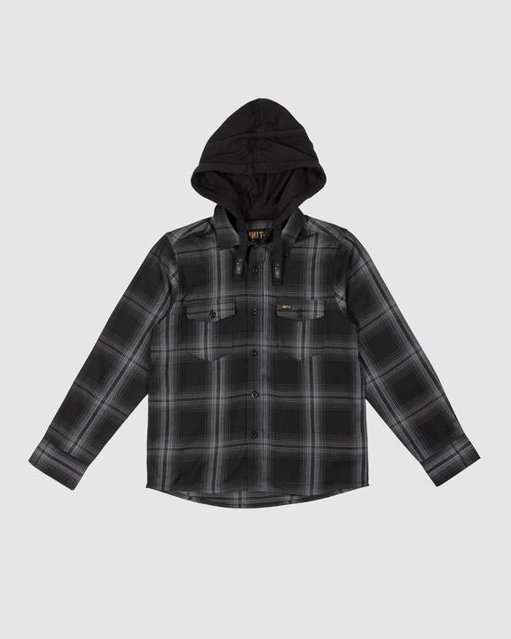 Unit Youth Chester Hood Shirt - Black / Grey