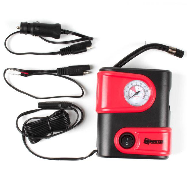 Whites Portable Mini Tyre Pump (0-100Psi) - 12V