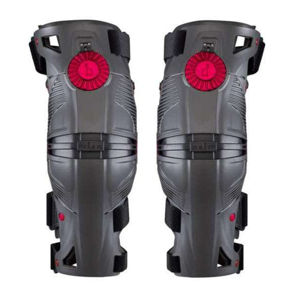 Mobius X8 Knee Braces (Pair) - Grey / Red