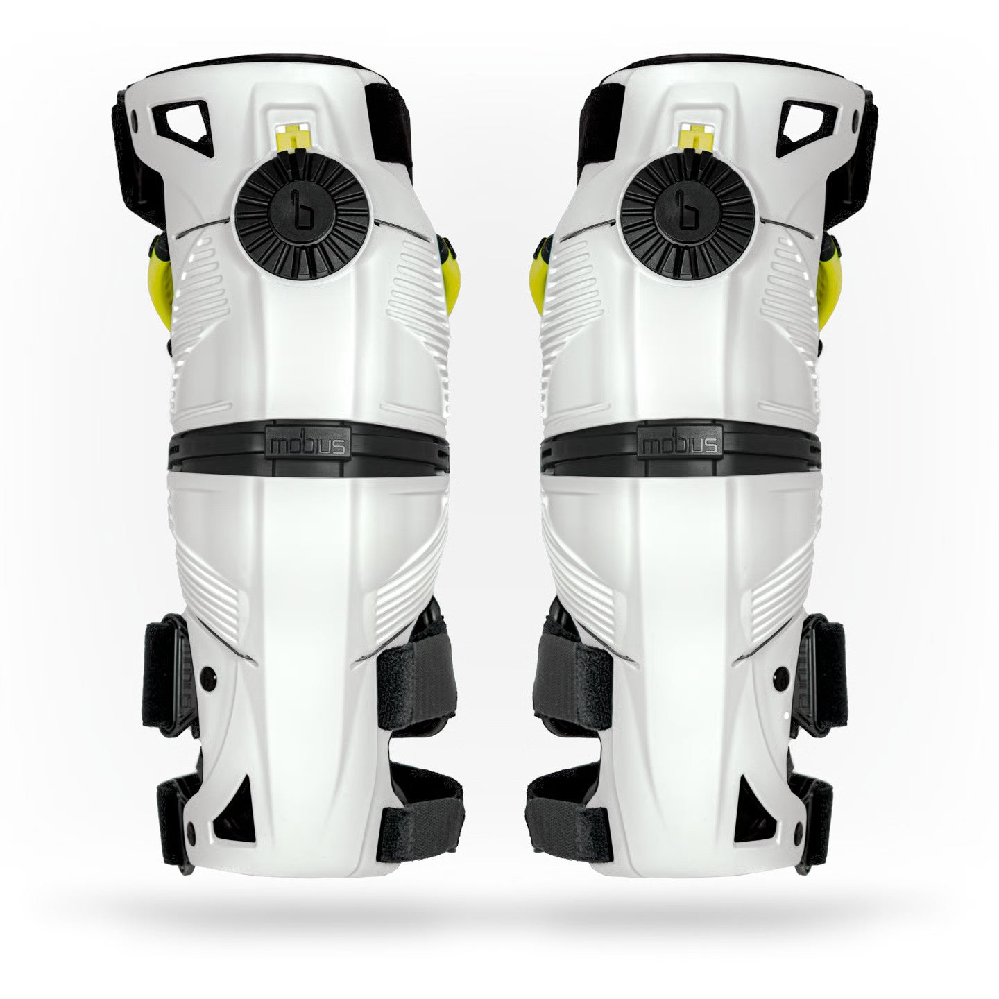 Mobius X8 Knee Braces (Pair) - White / Yellow