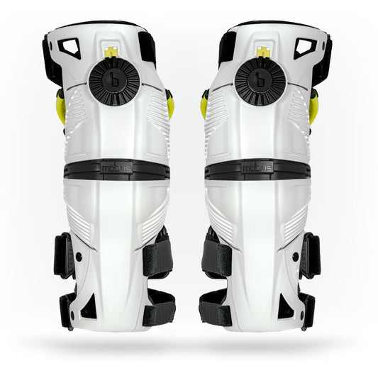 Mobius X8 Knee Braces (Pair) - White / Yellow
